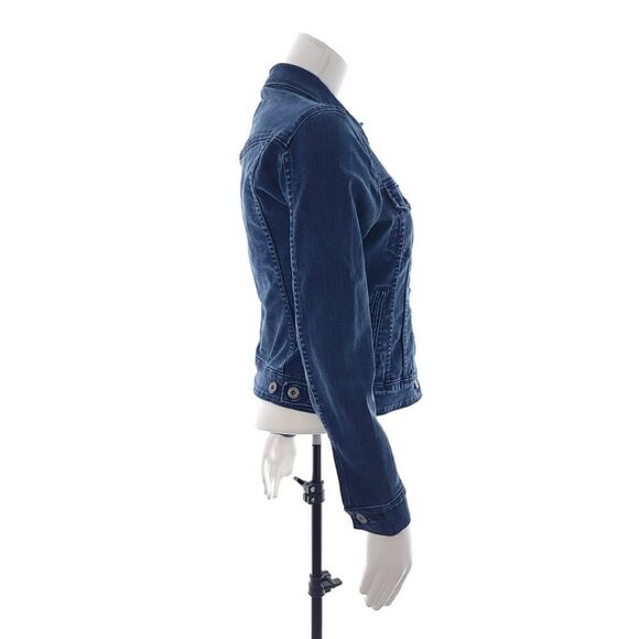Levi's Solid Blue Denim Jacket Long Sleeve Womens Size Small - Picture 6 of 11